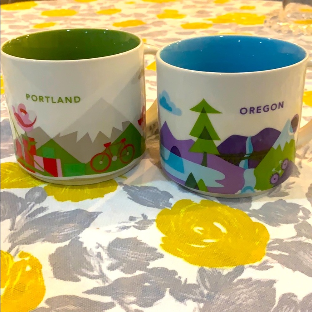 Two Starbucks You Are Here Mugs